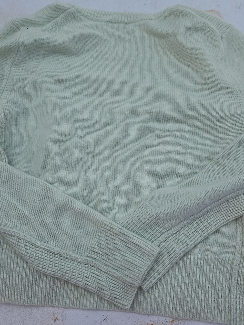 Madewell Mint Green Button-Front Crewneck Cardigan Cashmere - Picture 4 of 4